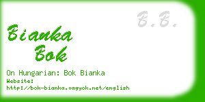 bianka bok business card